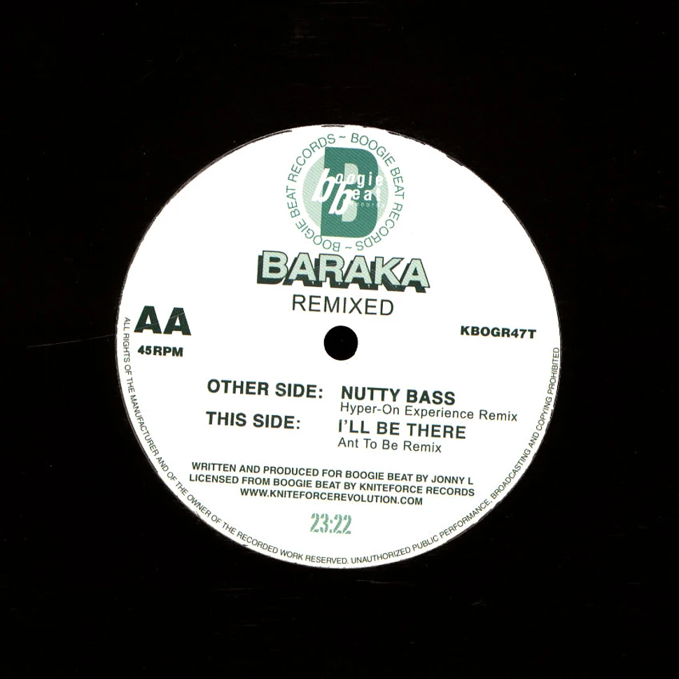 Baraka - Nutty Bass / I'll Be There Remixes EP