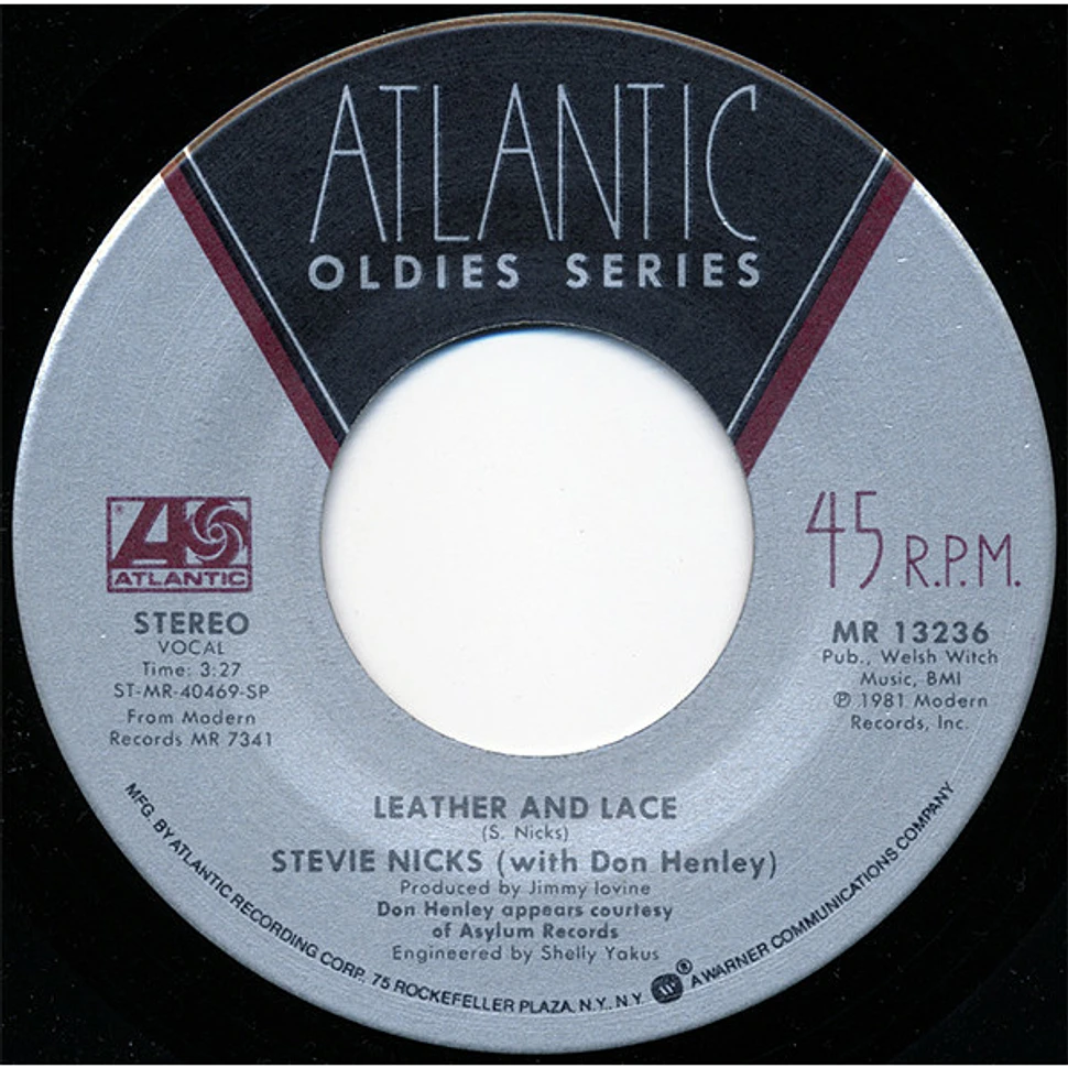 Stevie Nicks - Leather And Lace / Stop Draggin' My Heart Around