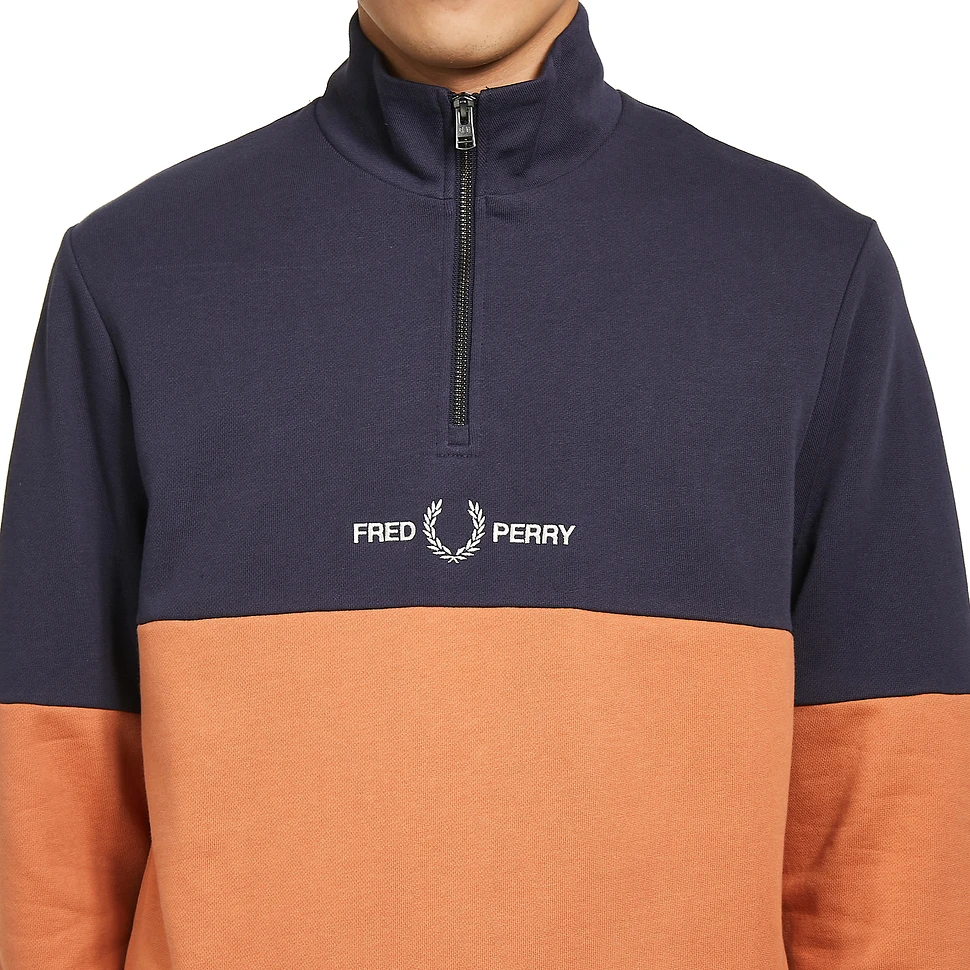 Fred Perry - Colourblock Half Zip Sweatshirt