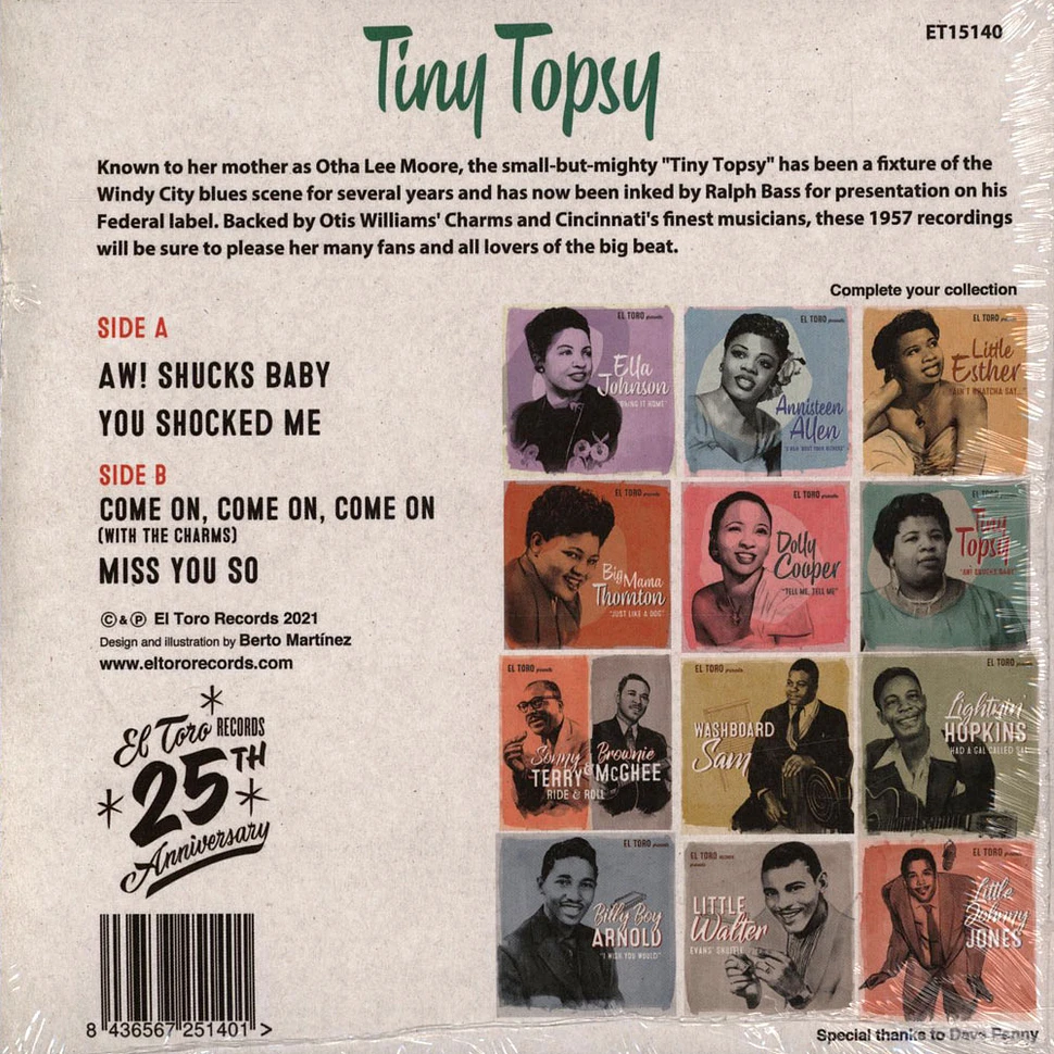 Tiny Topsy - Aw! Shucks Baby EP