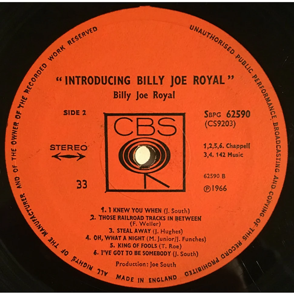 Billy Joe Royal - Introducing