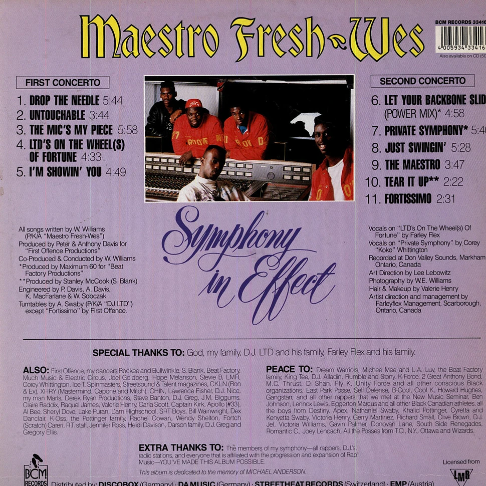 Maestro Fresh-Wes - Symphony In Effect