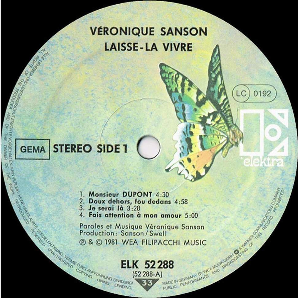 Veronique Sanson - Laisse-La Vivre