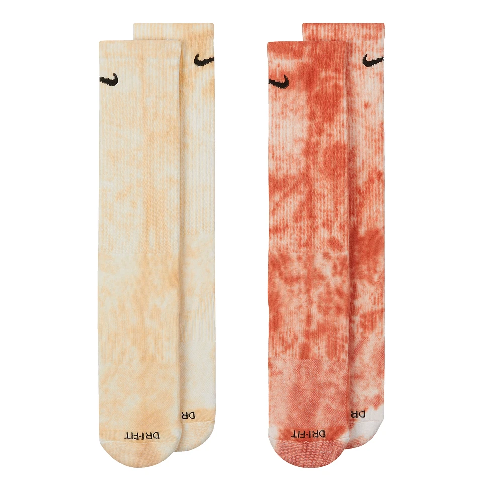 Nike - Everyday Plus Cushioned Tie-Dye Crew Socks (Pack of 2) (Multi ...