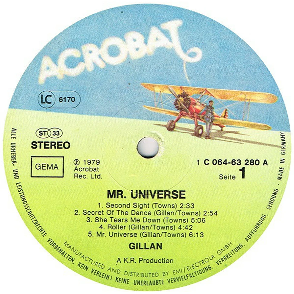 Gillan - Mr. Universe