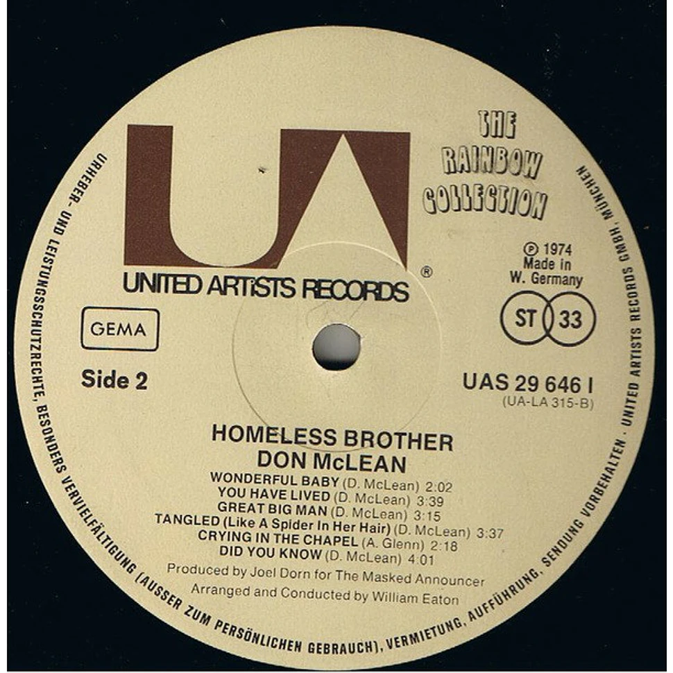 Don McLean - Homeless Brother