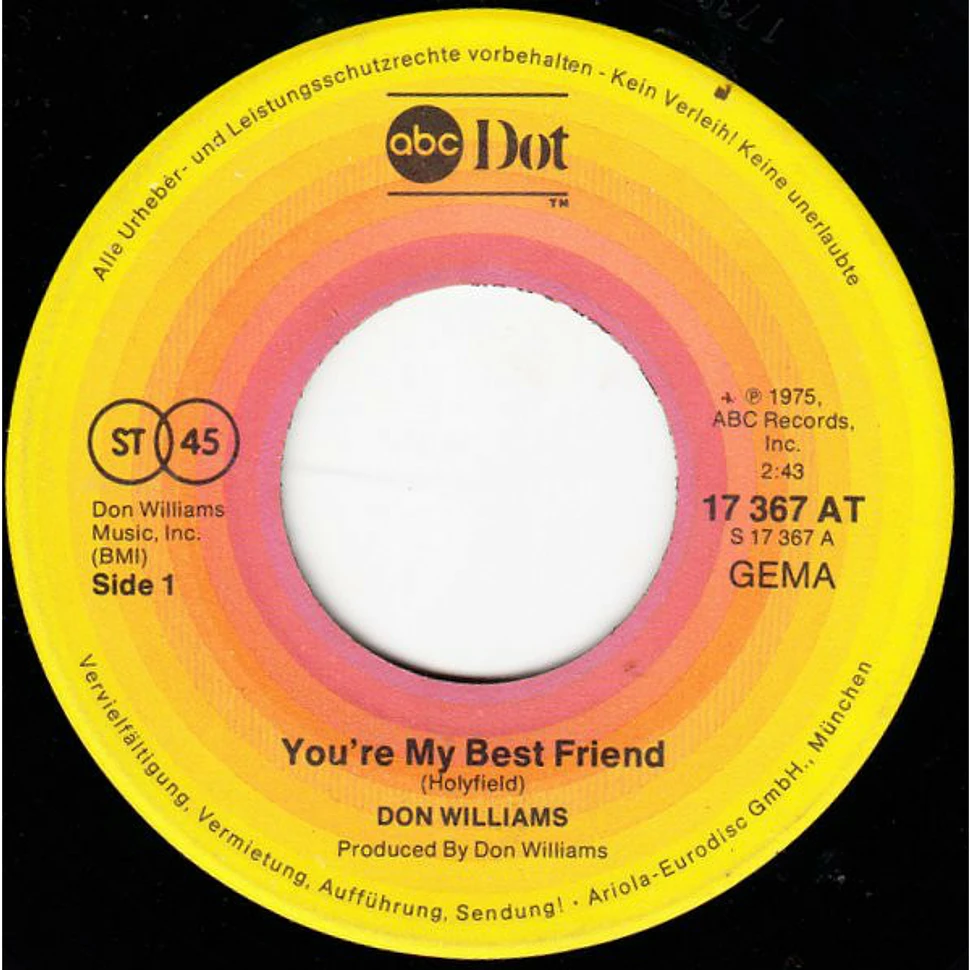 Don Williams - You're My Best Friend / Where Are You
