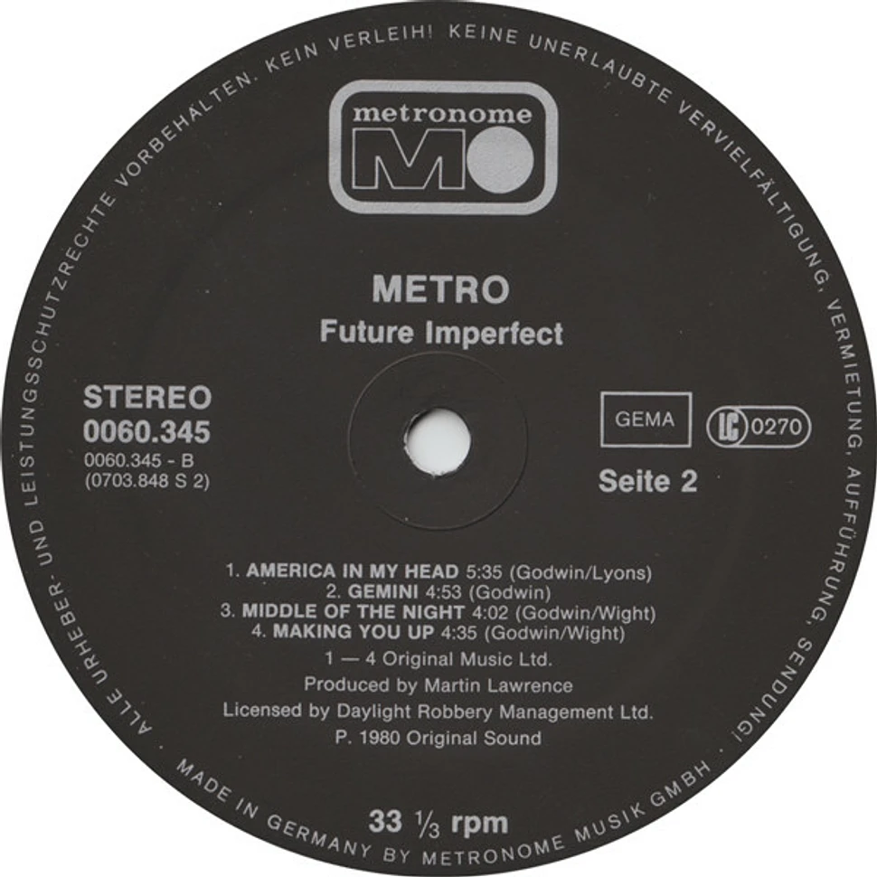 Metro - Future Imperfect