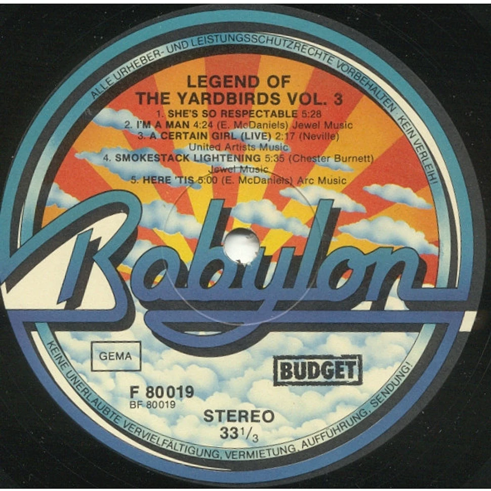 The Yardbirds - Legend Of The Yardbirds Vol. 3