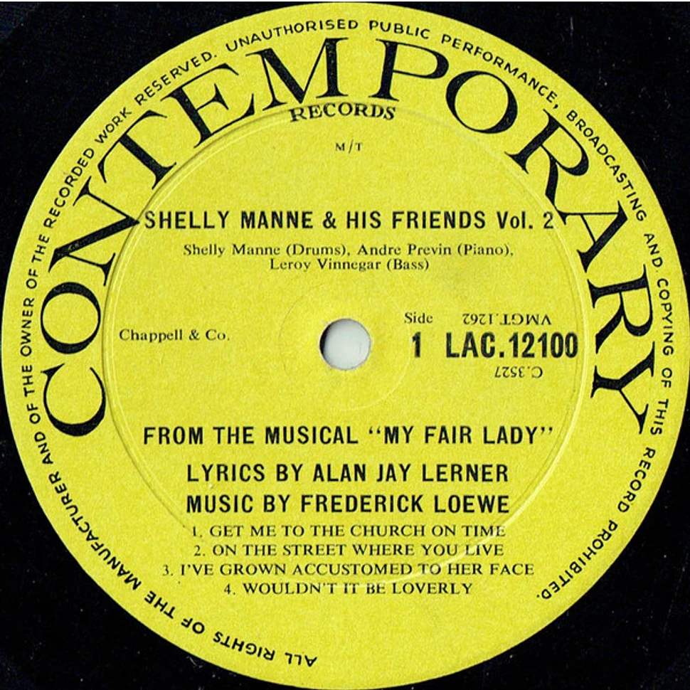Shelly Manne & His Friends - Modern Jazz Performances Of Songs From My Fair Lady Vol. 2