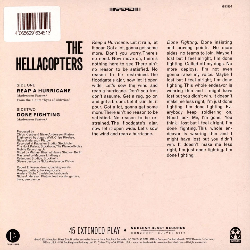 The Hellacopters - Reap A Hurricane Transparent Red Vinyl Edition