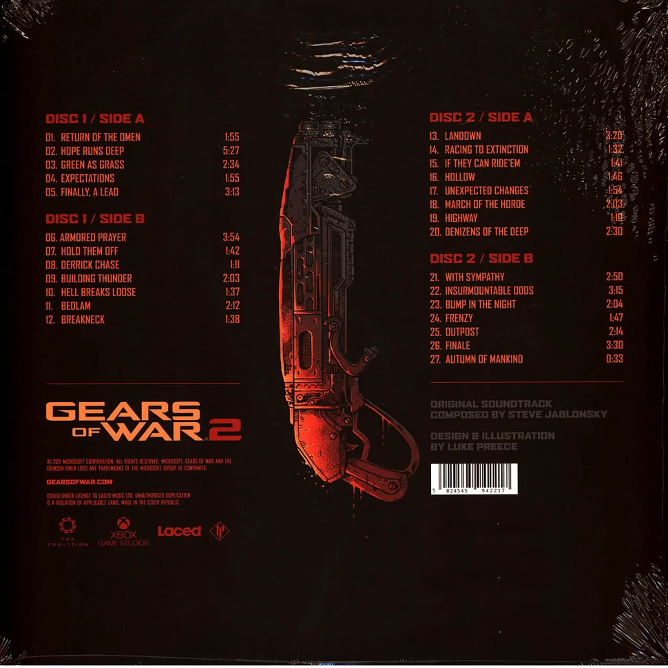 Steve Jablonsky - OST Gears Of War 2 Red Vinyl Edition