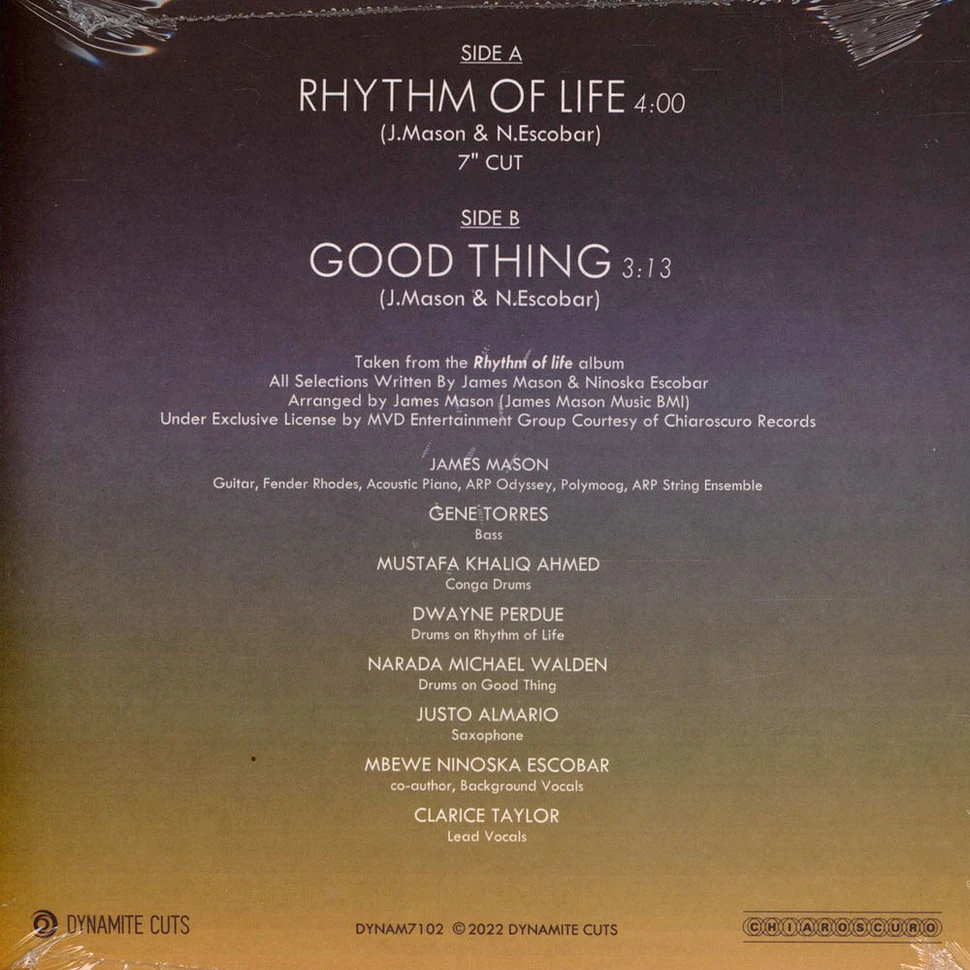 James Mason - Rhythm Of Life / Good Thing