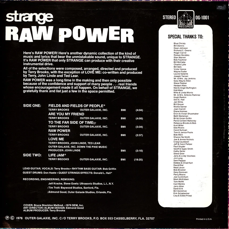 Terry Brooks & Strange - Raw Power