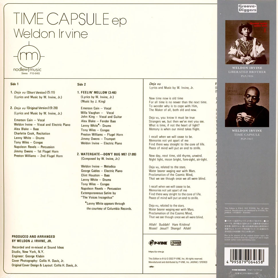 Weldon Irvine - Time Capsule EP