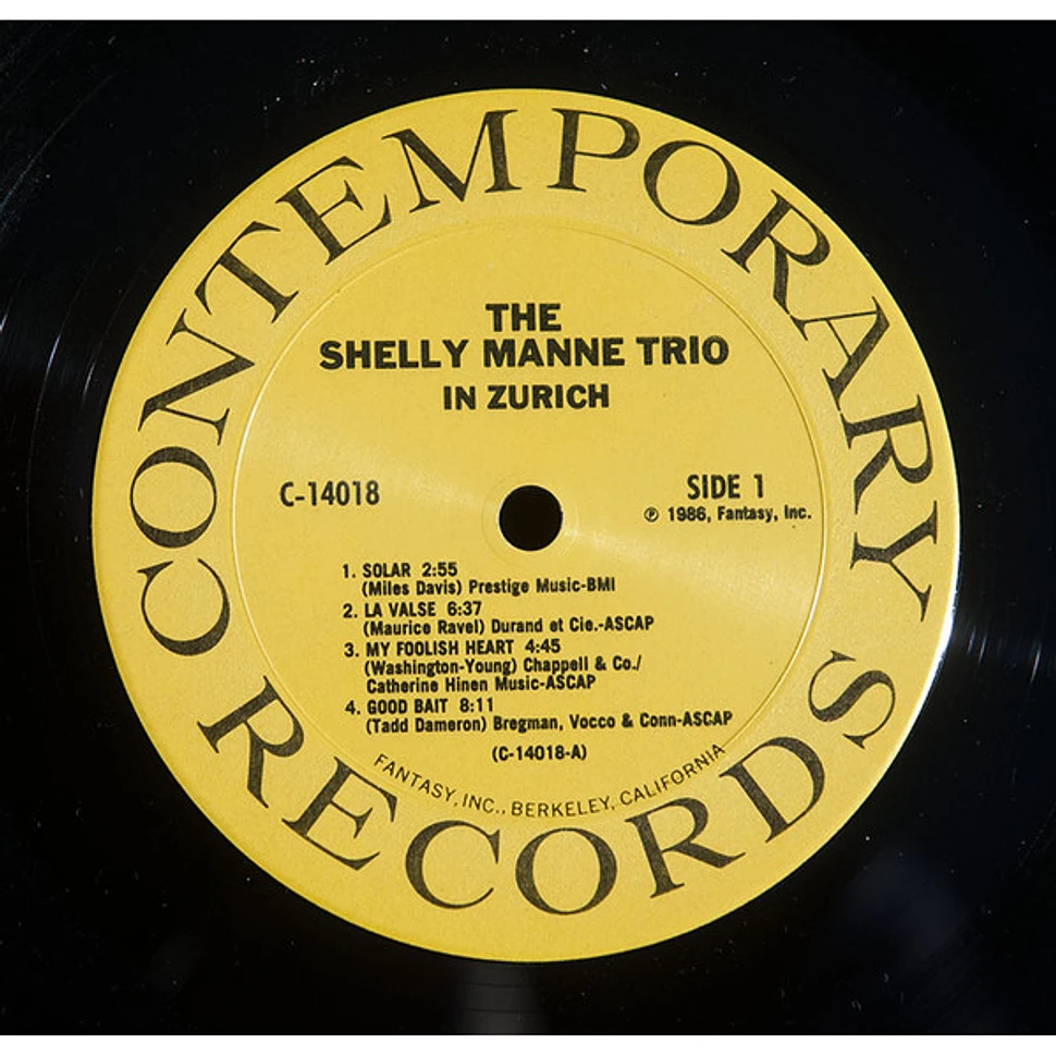 Shelly Manne Trio - The Shelly Manne Trio In Zurich