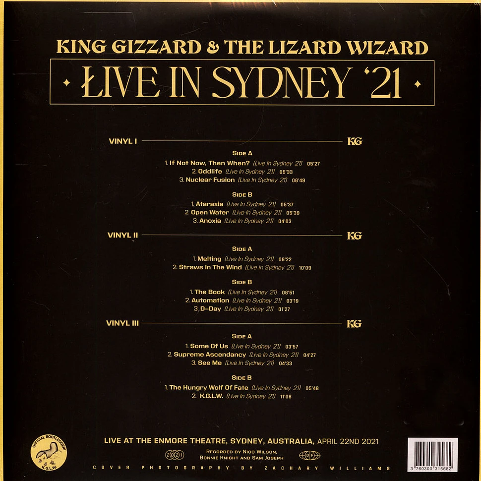 King Gizzard & The Lizard Wizard - Live In Sydney '21 Yellow Vinyl Edition