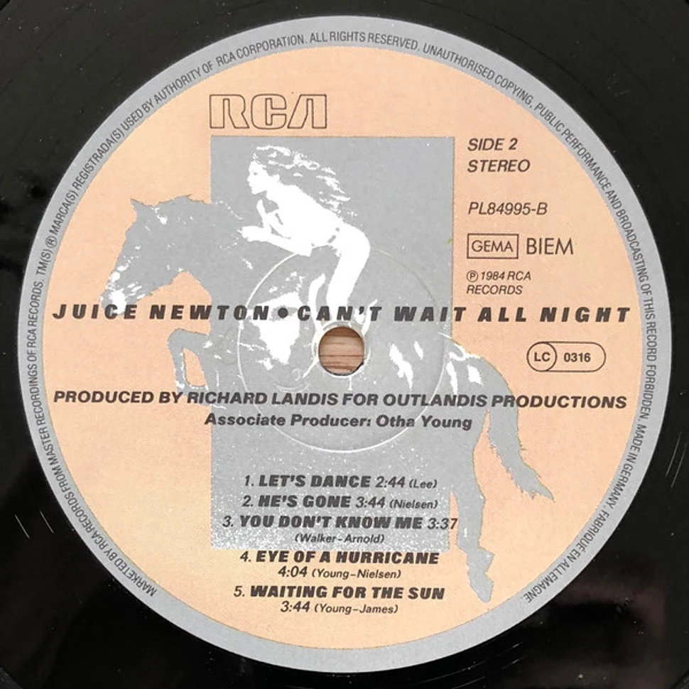 Juice Newton - Can't Wait All Night