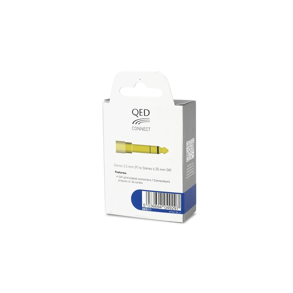 QED - CONNECT 3,5 mm auf 6,3 mm Klinke-Adapter