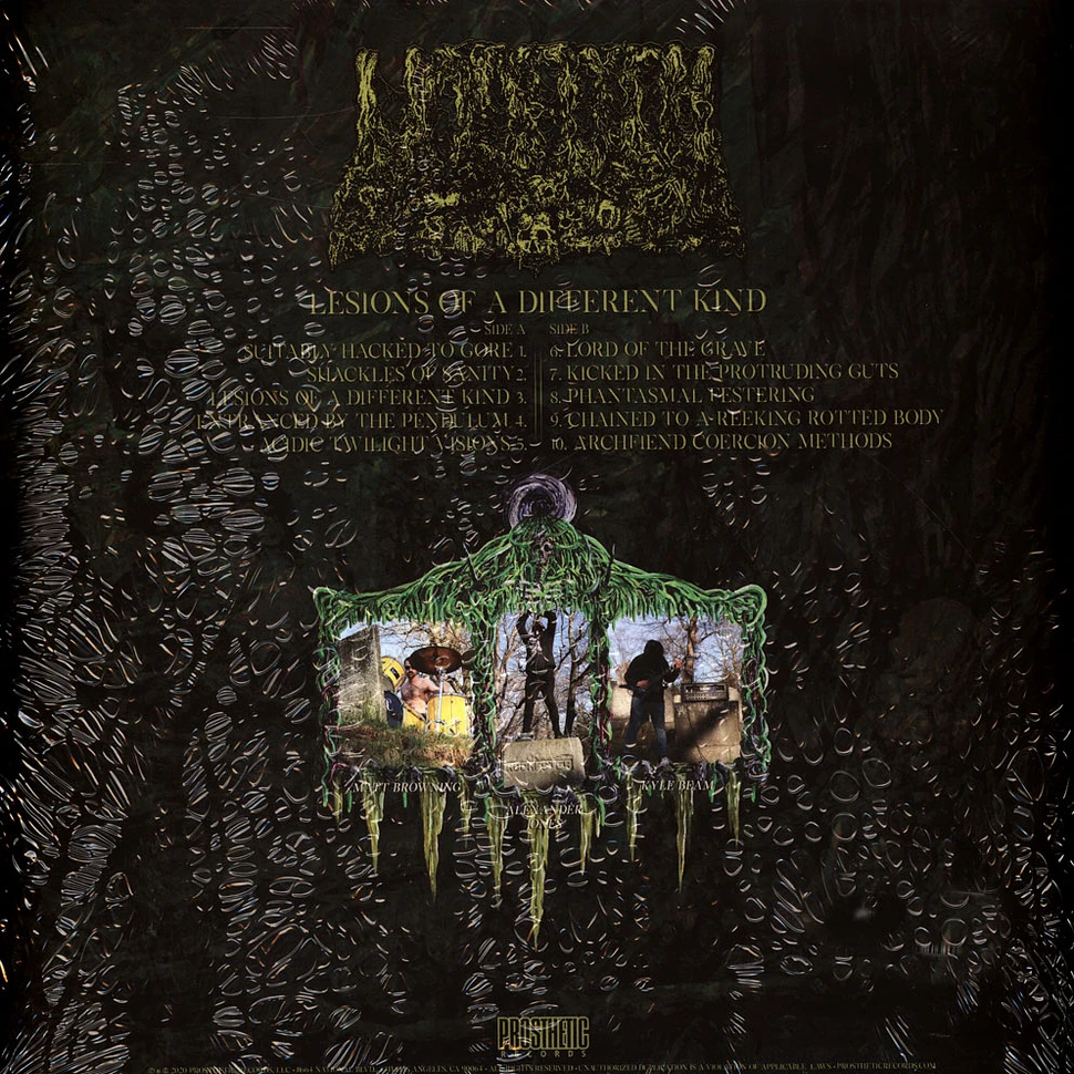 Undeath - Lesions Of A Different Kind Splatter Vinyl Edition
