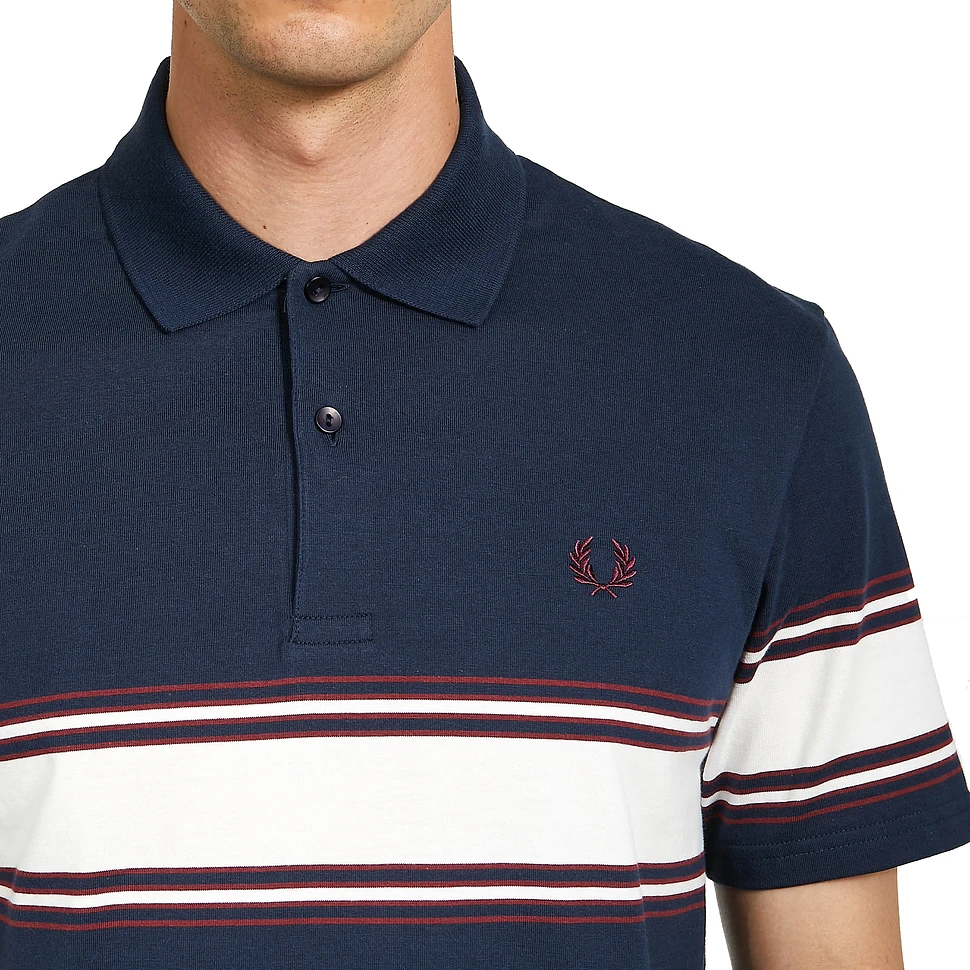 Fred Perry - Stripe Detail Jersey Polo (Made in England)
