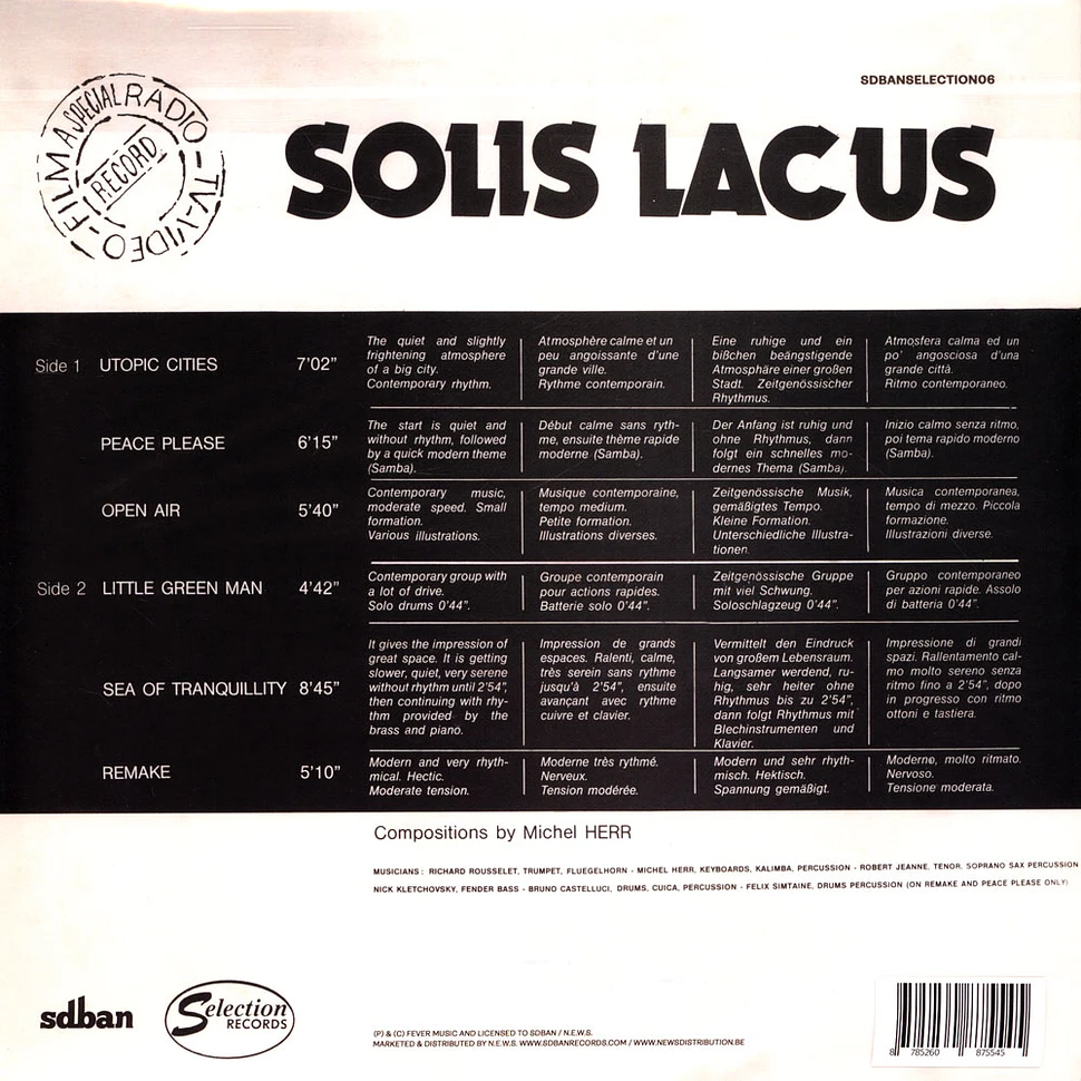 Solis Lacus - Solis Lacus A Special Radio TV Record - No15