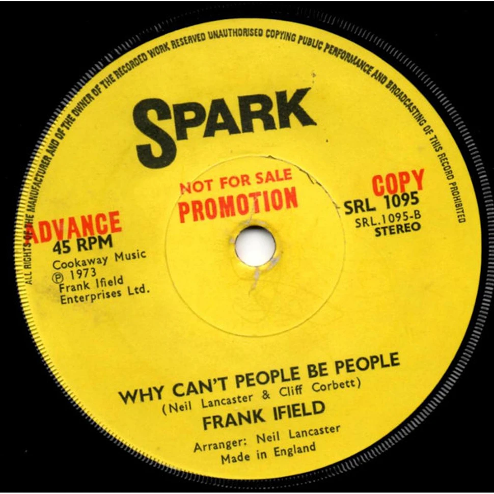 Frank Ifield - Paint The World / Why Can't People Be People