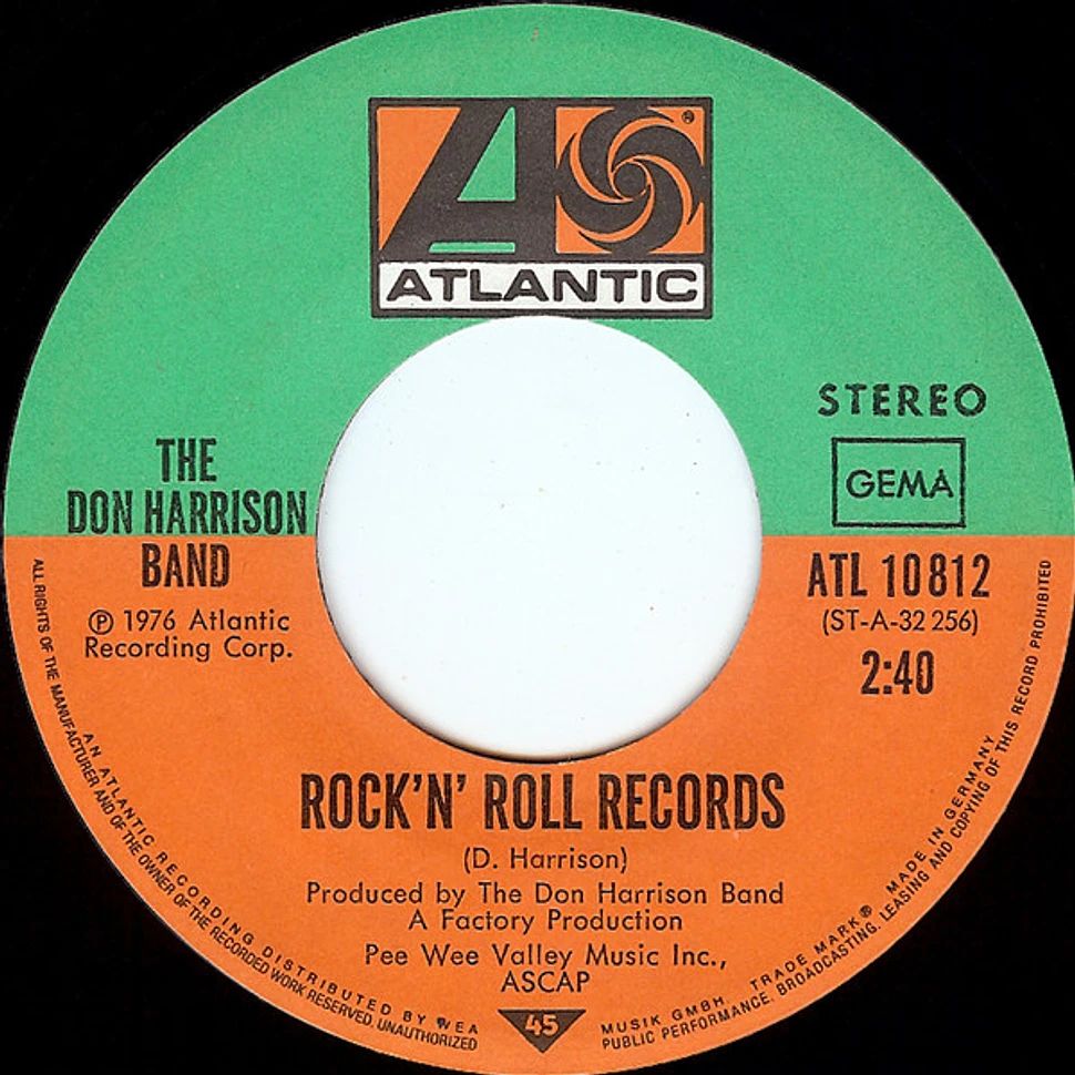The Don Harrison Band - Rock 'n' Roll Records