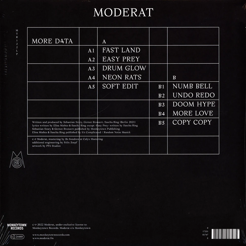 Moderat (Apparat & Modeselektor) - More D4ta Black Vinyl Edition