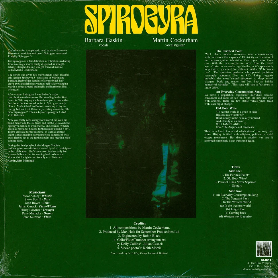 Spirogyra - Bells, Boots And Shambles Neon Green Vinyl Edition