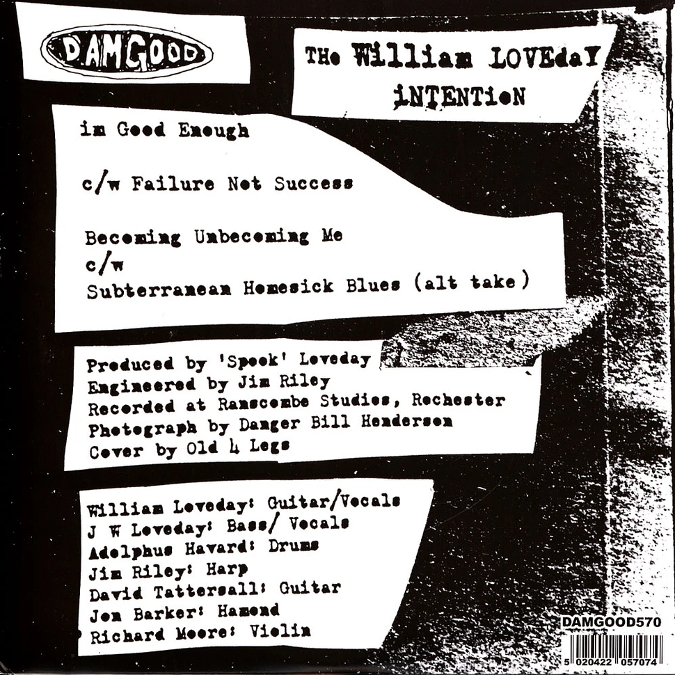 The William Loveday Intention - I'm Good For You EP