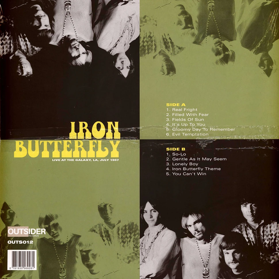 Iron Butterfly Live At The Galaxy La 1967 Vinyl LP 2022 EU