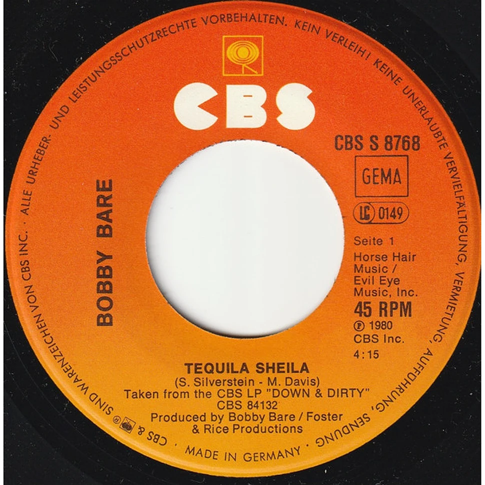 Bobby Bare - Tequila Sheila