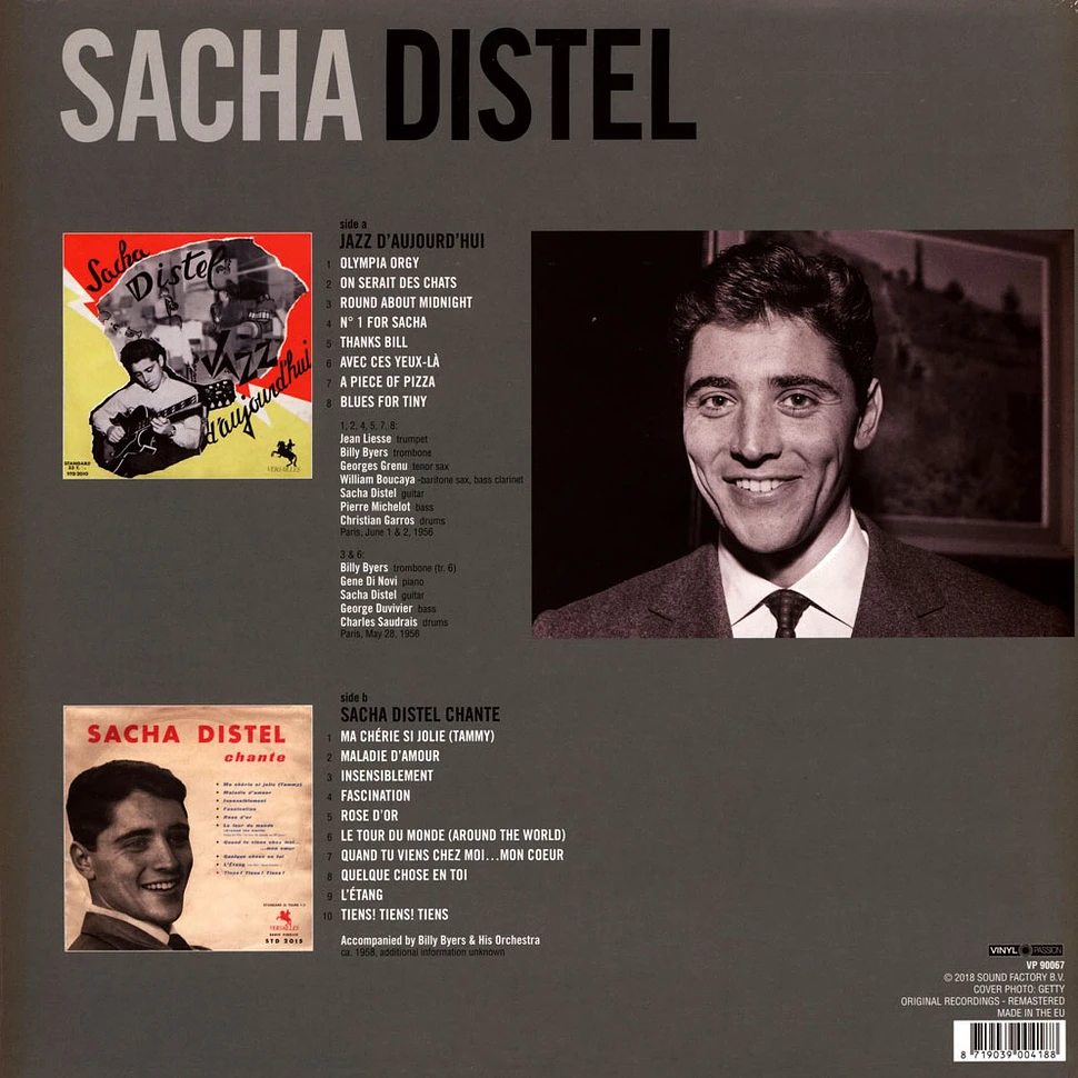 Sacha Distel - Jazz D'aujourd'hui/Chante
