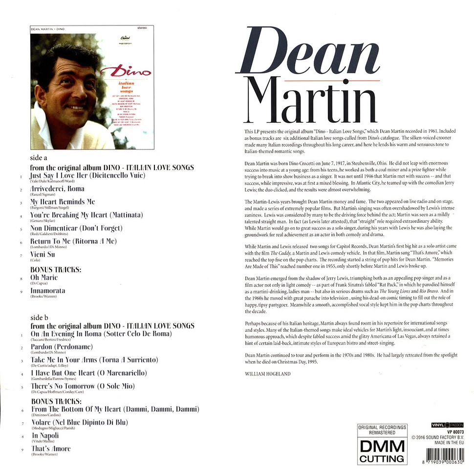 Dean Martin - Dino-Italian Love Songs