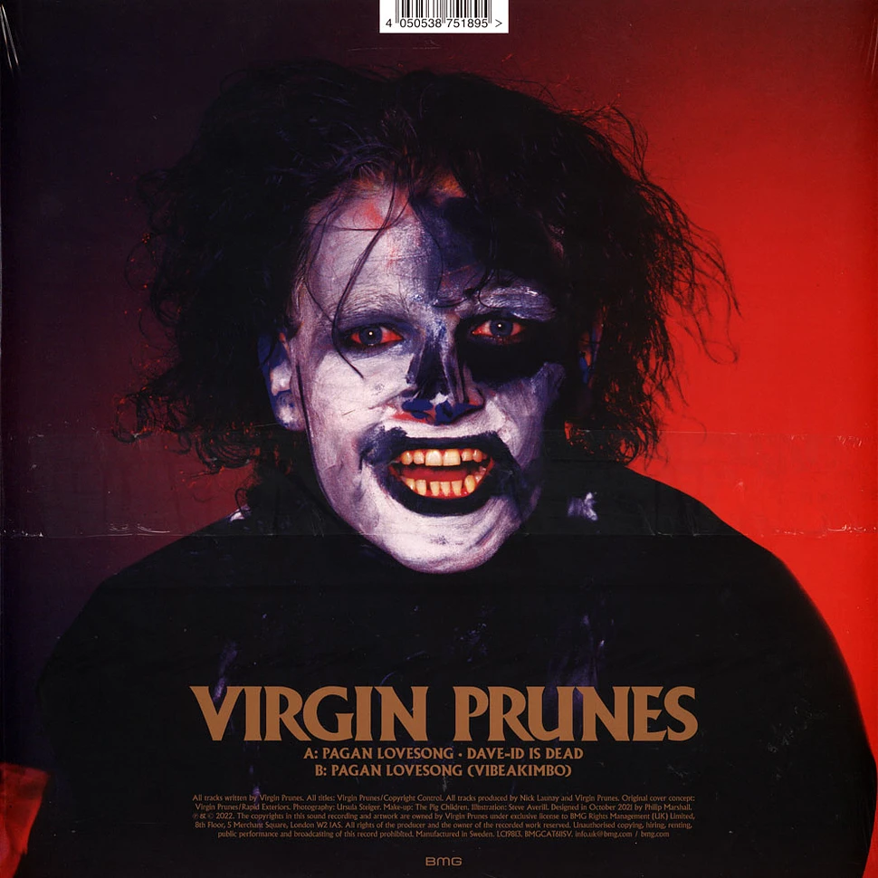 Virgin Prunes - Pagan Lovesong 40th Anniversary Record Store Day 2022 Clear Vinyl Edition