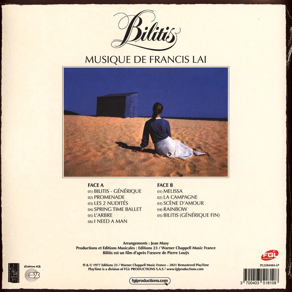 Francis Lai - OST Bilitis Record Store Day 2022 Vinyl Edition