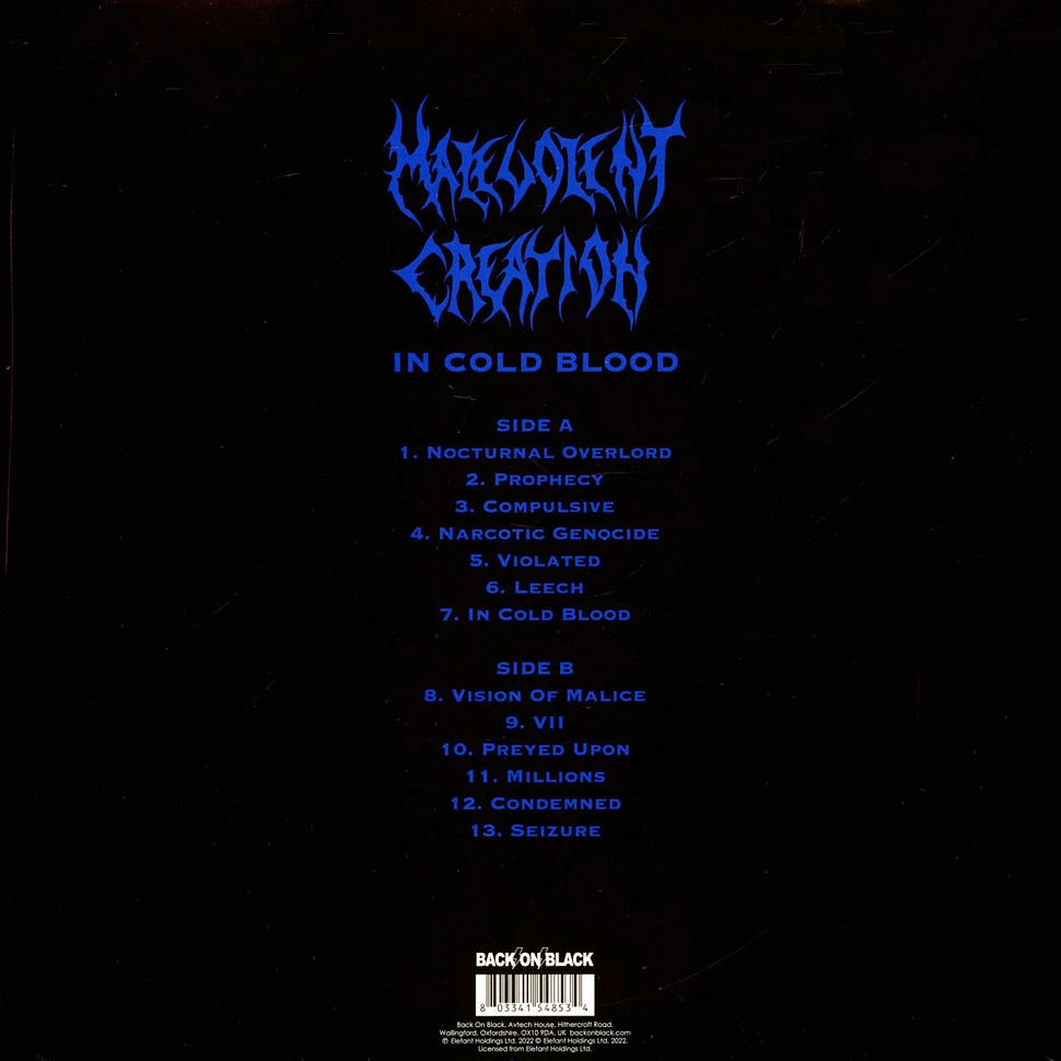 Malevolent Creation - In Cold Blood Blue Vinyl Edition