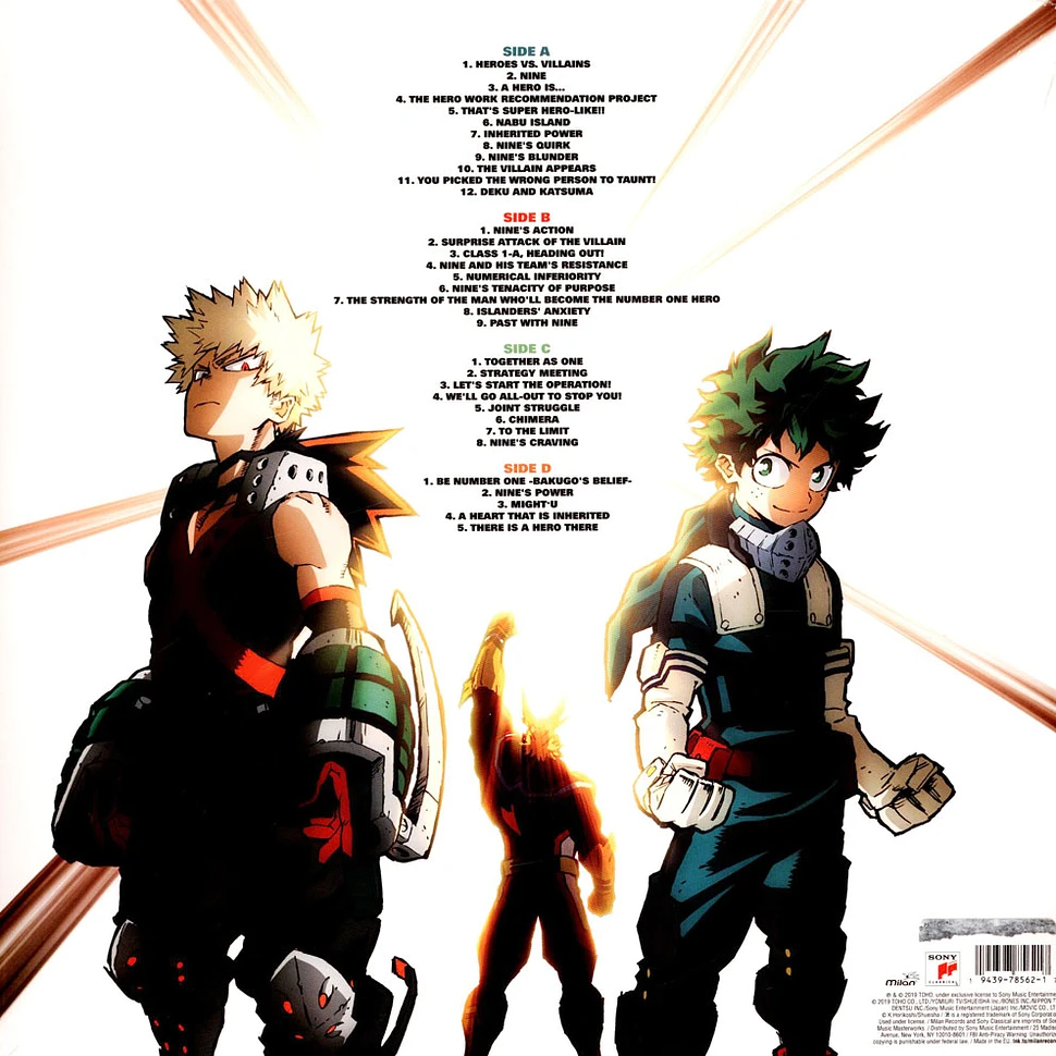 Yuki Hayashi - OST My Hero Academia: Heroes Rising Clear W/ Black & White Splatter Vinyl Edition