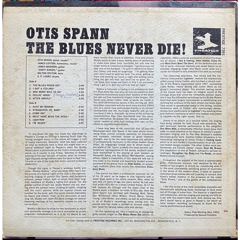 Otis Spann - The Blues Never Die!