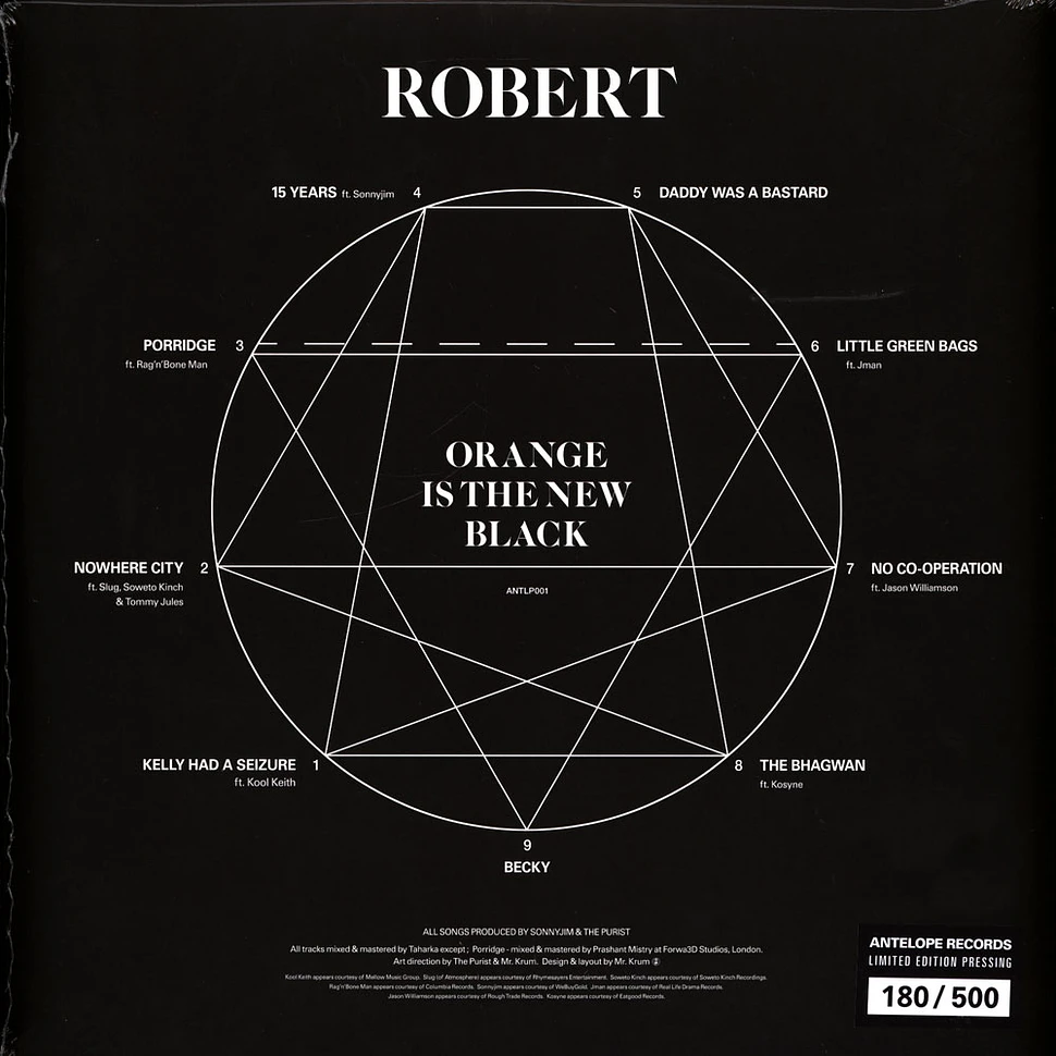 Robert - Orange Is The New Black Black Vinyl Edition