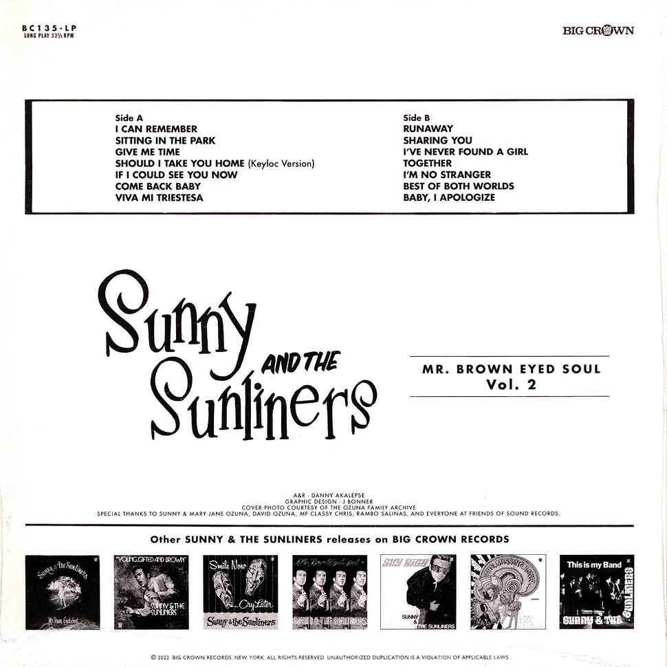 Sunny & The Sunliners - Mr Brown Eyed Soul Volume 2