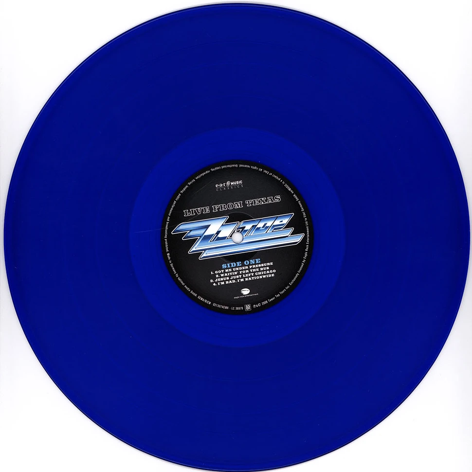 ZZ Top - Live In Texas Record Store Day 2022 Clear Blue Vinyl Edition