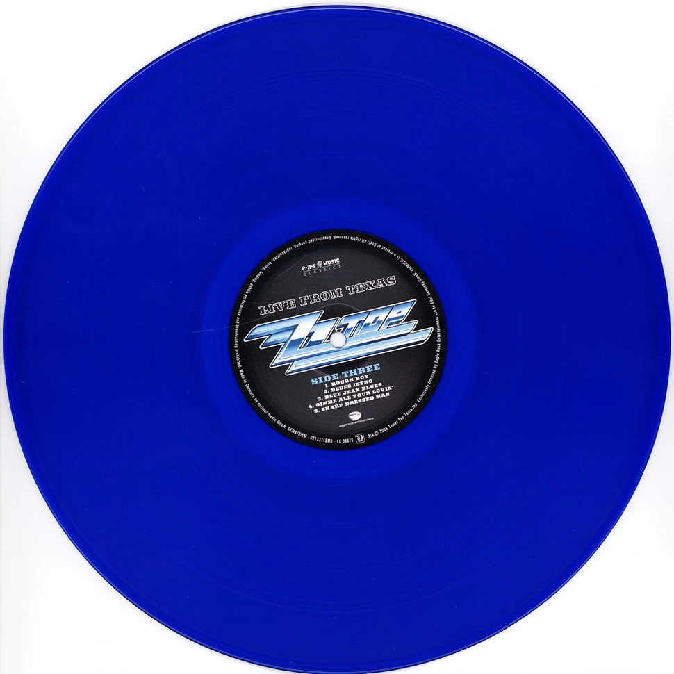 ZZ Top - Live In Texas Record Store Day 2022 Clear Blue Vinyl Edition