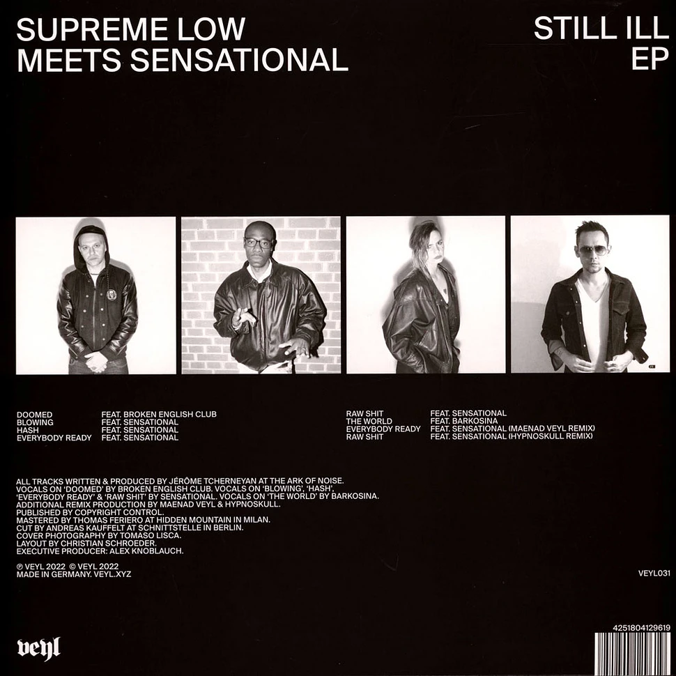 Supreme Low Meets Sensational - Still Ill Ep Transparent Blue Vinyl Edition