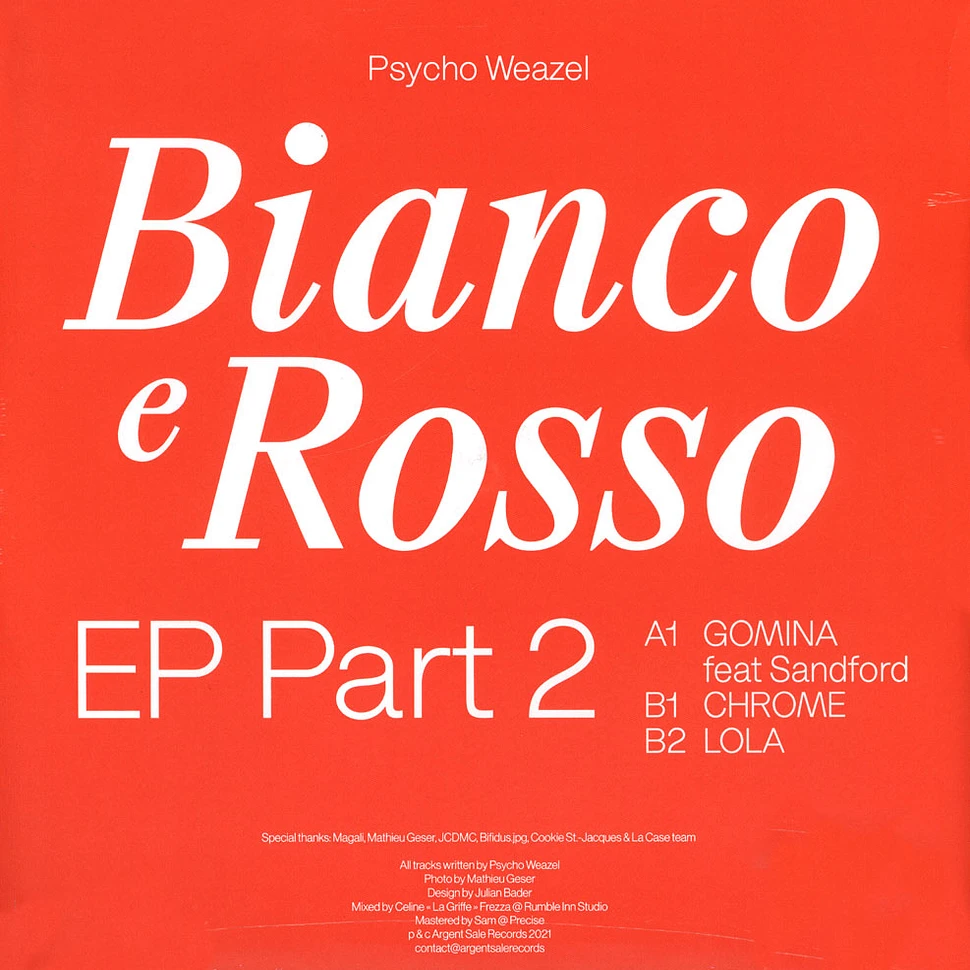 Psycho Weazel - Bianco & Rosso Part 2 EP