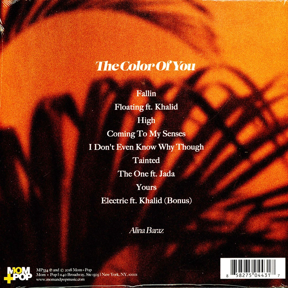 Alina Baraz - The Color Of You Clear Vinyl Ediiton