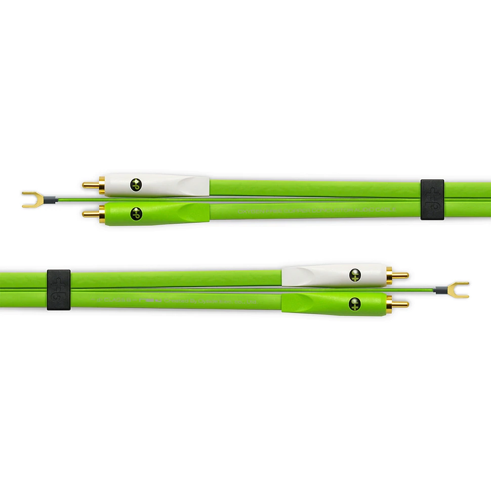 Neo d+ - Stereo-Cinch / Stereo-Cinch abgeschirmtes Kabel mit Erdung für Plattenspieler, Class-B, 2m Länge