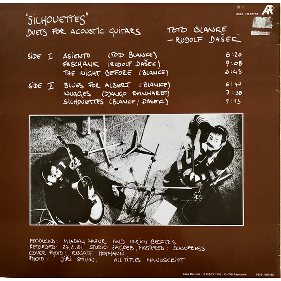 Toto Blanke, Rudolf Dašek - Silhouettes - Duets For Acoustic Guitars