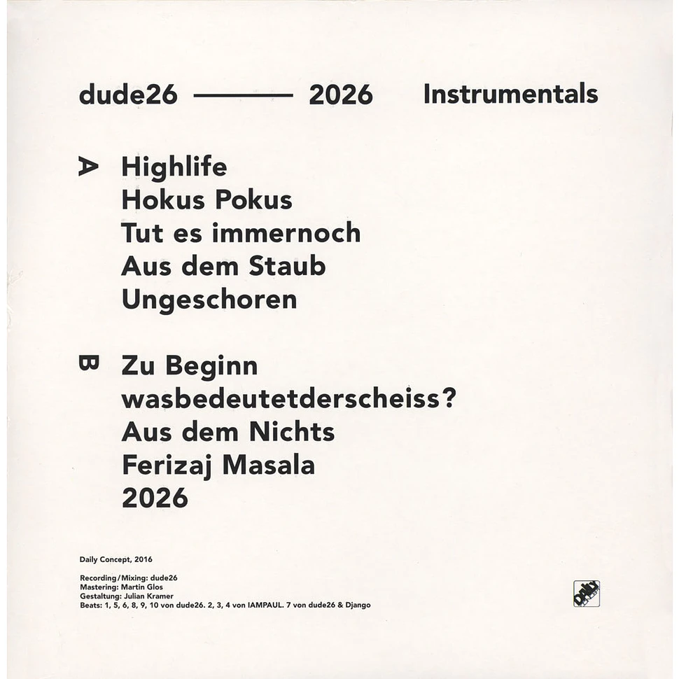 dude26 - 2026 Instrumentals